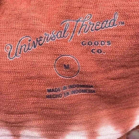 Universal Thread Women's M Sleeveless Tie-Dye Graphic Tee Pink Brown Cotton - Picture 3 of 4